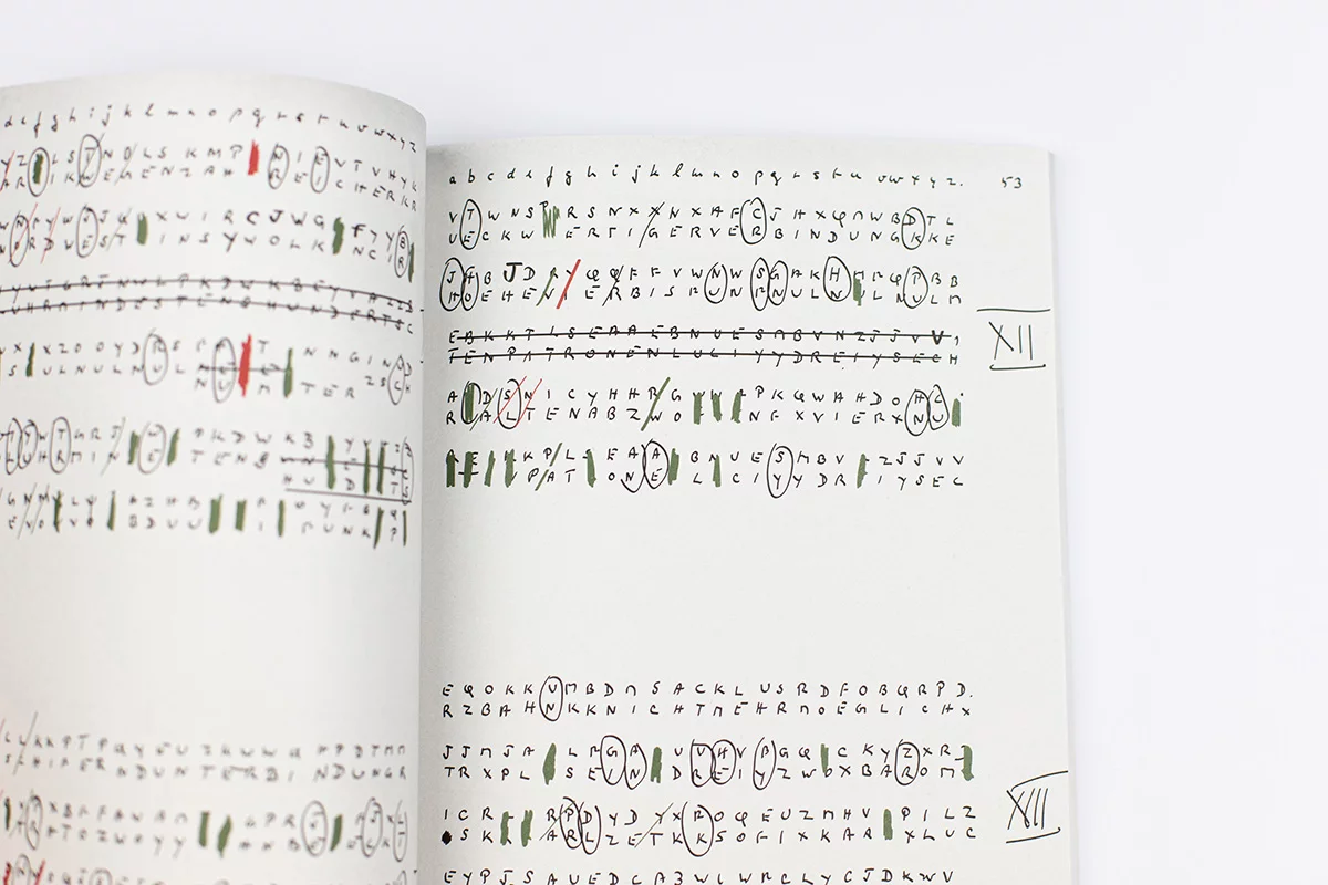 Alan Turing's Enigma Treatise: The Prof's Book — vectorized annotations