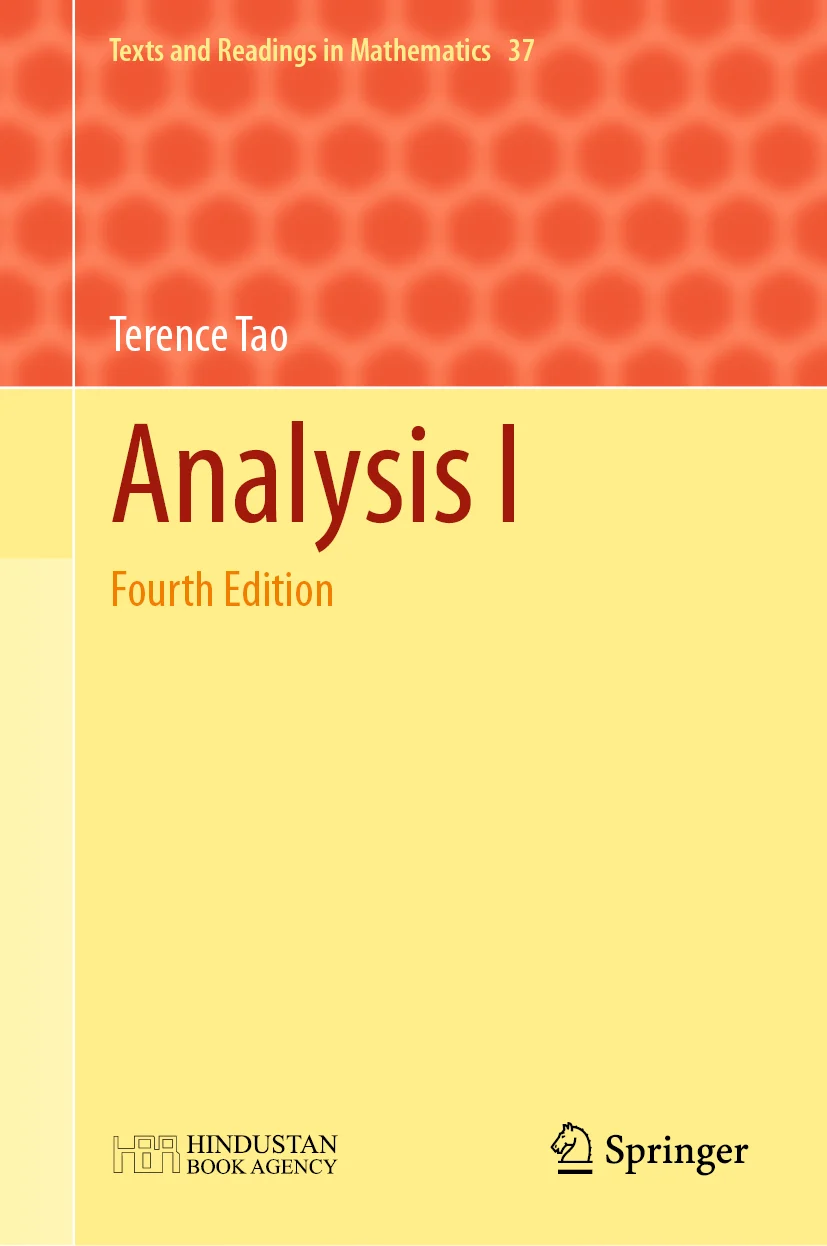 Cover: Analysis I by Terence Tao