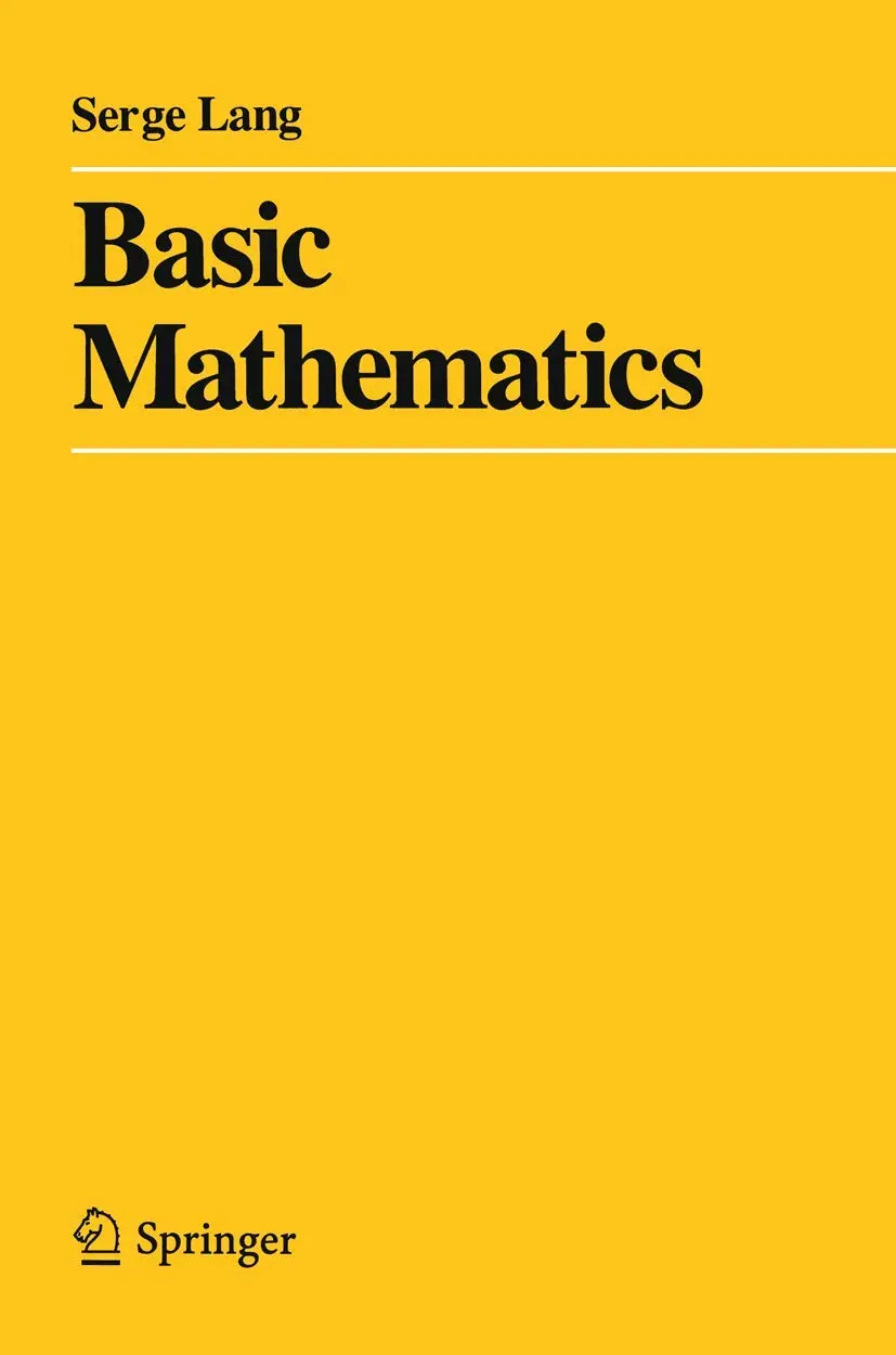 Cover: Basic Mathematics by Serge Lang