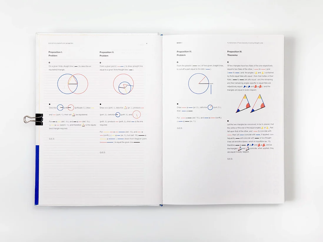 Euclid's Elements: Completing Oliver Byrne's Work — interior spread