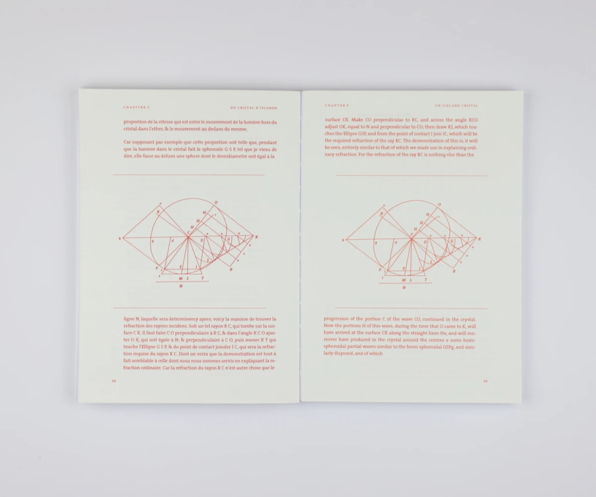 Huygens's Treatise on Light, bilingual French-English edition — facing pages