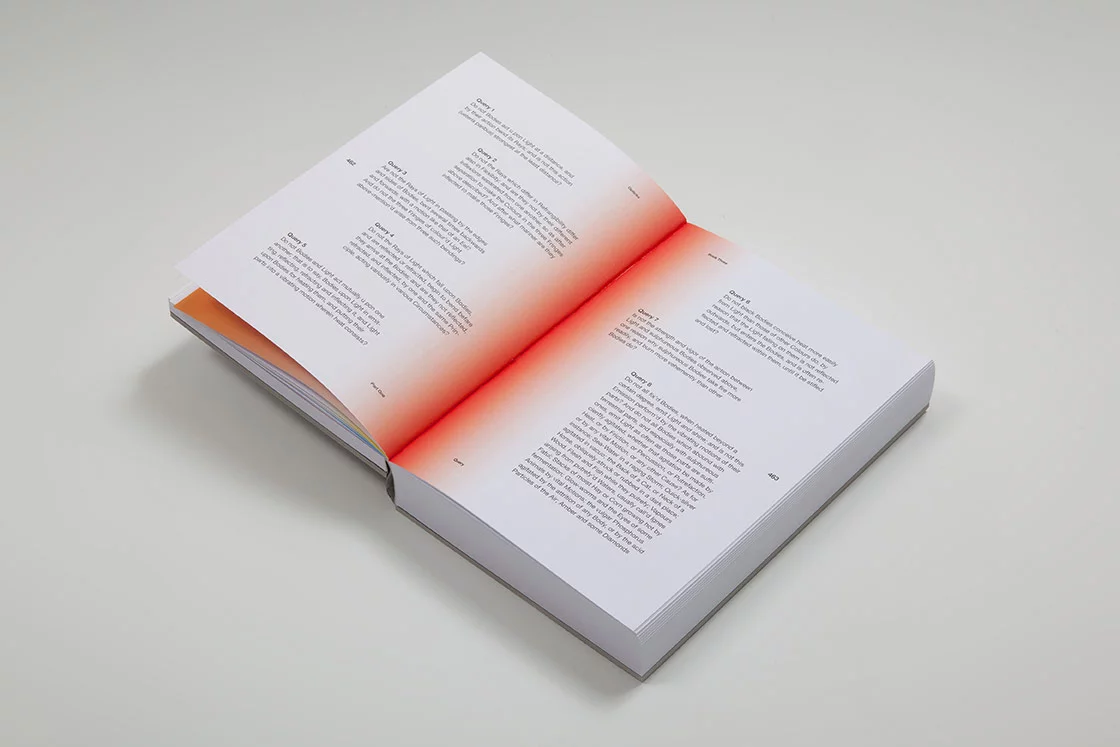 Isaac Newton's Opticks — color gradient pages