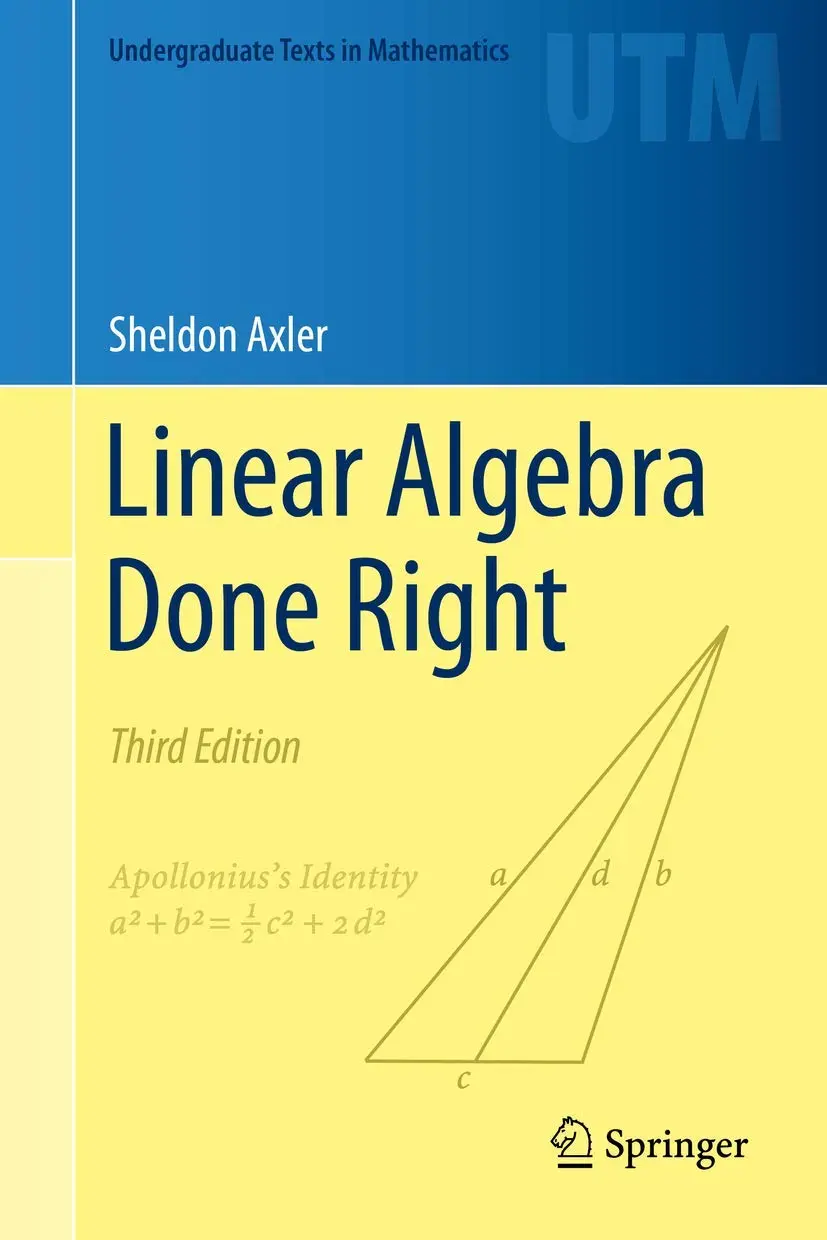 Cover: Linear Algebra Done Right by Sheldon Axler