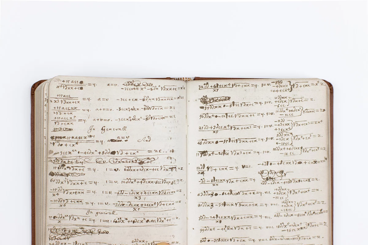 Newton's College Notebook — interior page