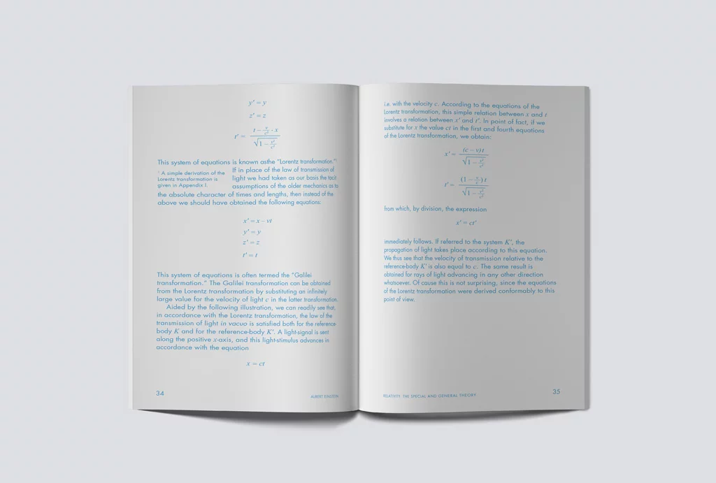 Relativity: The Special and General Theory — interior page